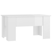 Vidaxl Coffee Table High Gloss White 31.1X19.3X16.1 Engineered Wood