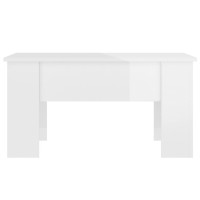 Vidaxl Coffee Table High Gloss White 31.1X19.3X16.1 Engineered Wood