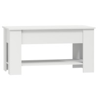 Vidaxl Coffee Table White 39.8X19.3X20.5 Engineered Wood