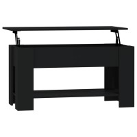 Vidaxl Coffee Table Black 39.8X19.3X20.5 Engineered Wood