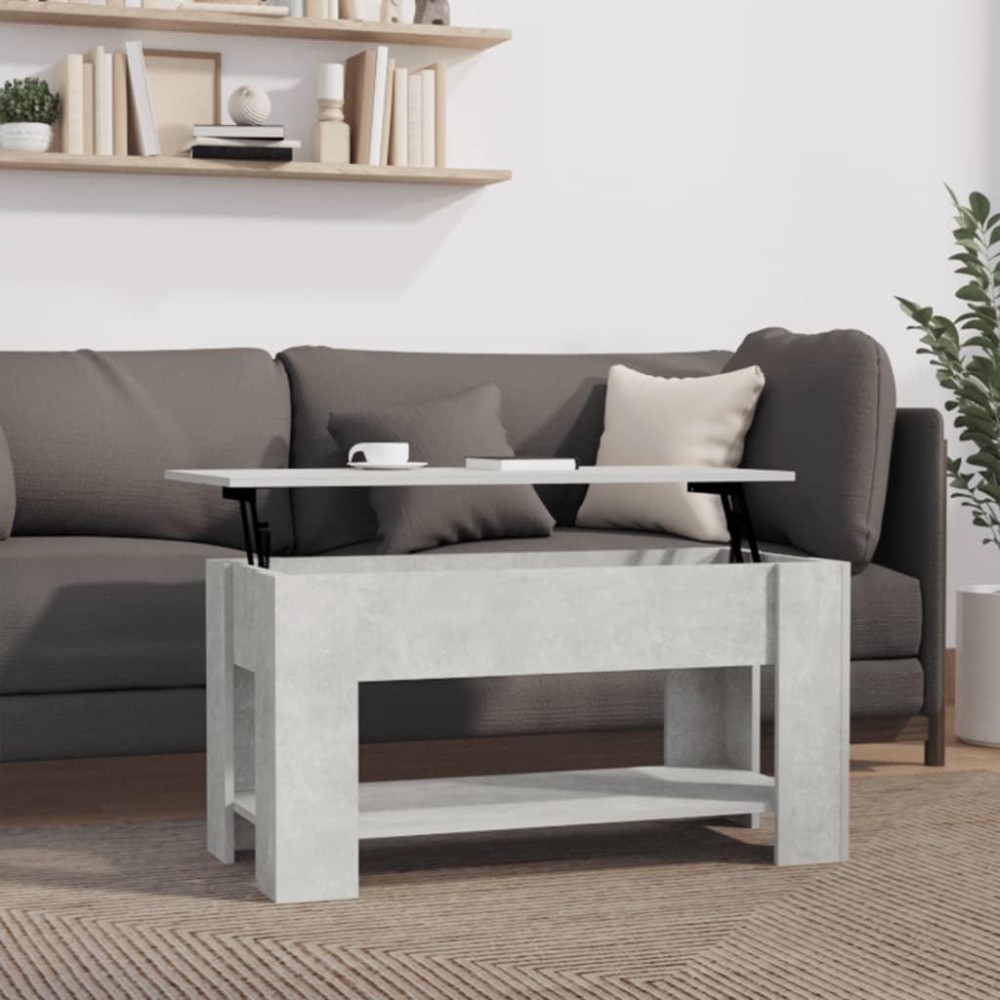 Vidaxl Coffee Table Concrete Gray 39.8X19.3X20.5 Engineered Wood