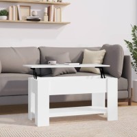 Vidaxl Coffee Table High Gloss White 39.8X19.3X20.5 Engineered Wood