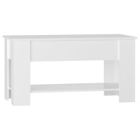 Vidaxl Coffee Table High Gloss White 39.8X19.3X20.5 Engineered Wood