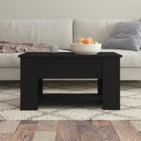 Vidaxl Coffee Table Black 31.1X19.3X16.1 Engineered Wood