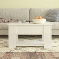 Vidaxl Coffee Table High Gloss White 31.1X19.3X16.1 Engineered Wood