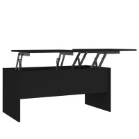 Vidaxl Coffee Table Black 40.2X19.9X18.3 Engineered Wood