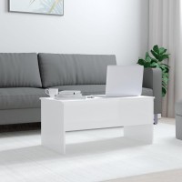 Vidaxl Coffee Table High Gloss White 40.2X19.9X18.3 Engineered Wood