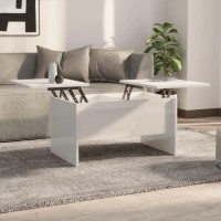 Vidaxl Coffee Table High Gloss White 31.5X19.7X16.7 Engineered Wood