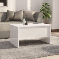 Vidaxl Coffee Table High Gloss White 31.5X19.7X16.7 Engineered Wood