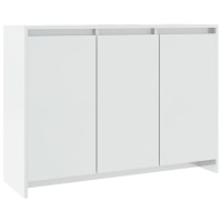 Vidaxl Sideboard High Gloss White 40.2X13X29.5 Engineered Wood