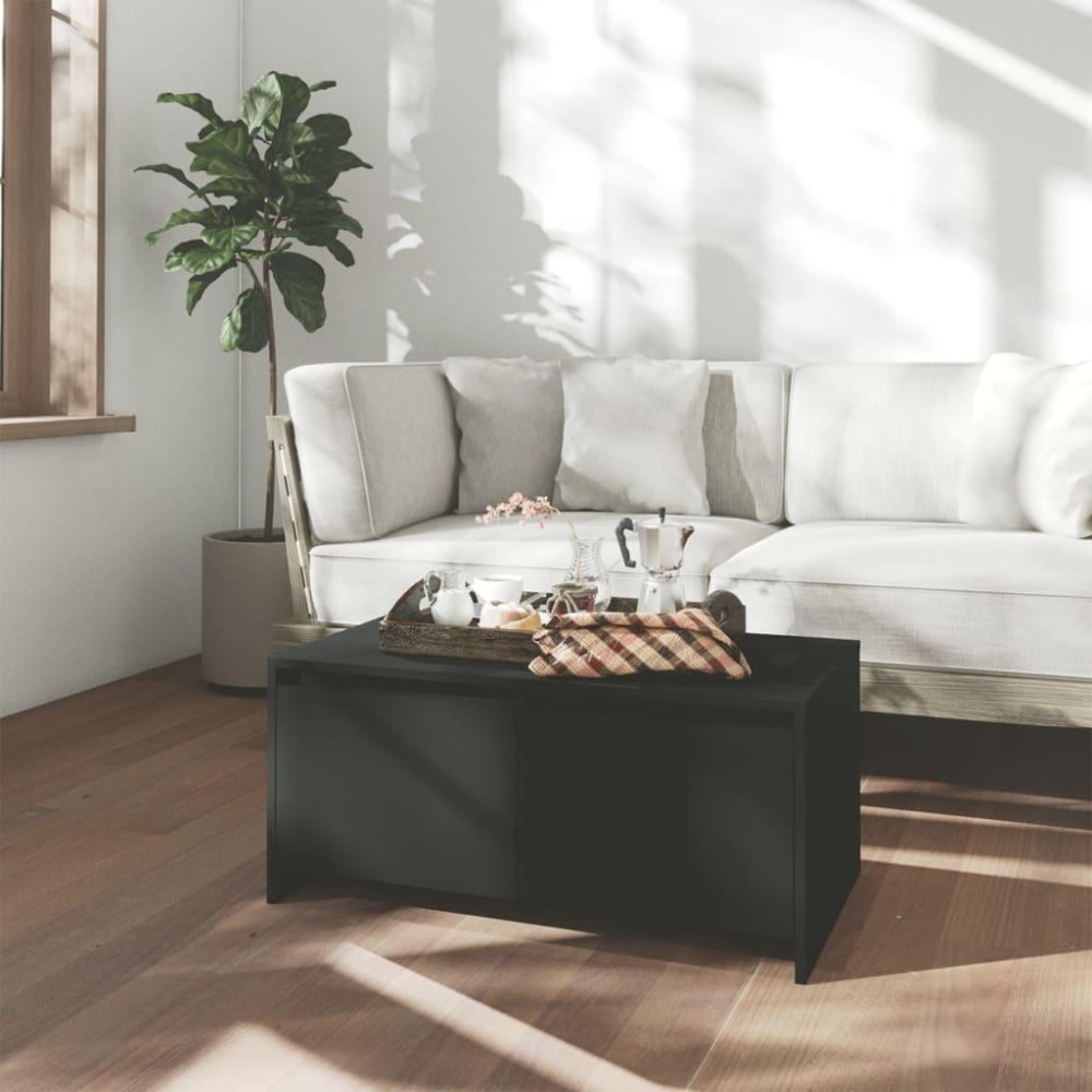 Vidaxl Coffee Table Black 35.4X19.7X16.3 Engineered Wood