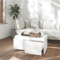 Vidaxl Coffee Table High Gloss White 35.4X19.7X16.3 Engineered Wood