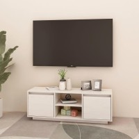 Vidaxl Tv Cabinet White 43.3X11.8X15.7 Solid Pinewood