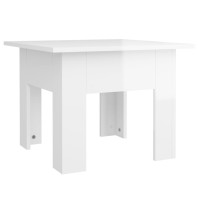 Vidaxl Coffee Table High Gloss White 21.7X21.7X16.5 Engineered Wood