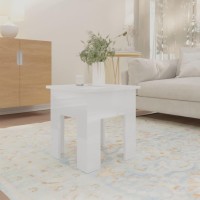 vidaXL Coffee Table High Gloss White 15.7