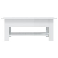 vidaXL Coffee Table High Gloss White 40.2