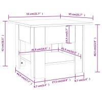 vidaXL Coffee Table White 21.7