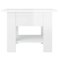 vidaXL Coffee Table High Gloss White 21.7