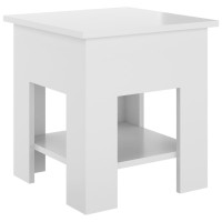 Vidaxl Coffee Table High Gloss White 15.7X15.7X16.5 Engineered Wood