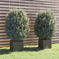 vidaXL Garden Planters 2 pcs Gray 15.7