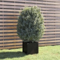 Vidaxl Garden Planter Black 15.7X15.7X15.7 Solid Wood Pine