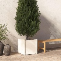Vidaxl Garden Planter White 19.7X19.7X19.7 Solid Wood Pine