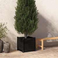 Vidaxl Garden Planter Black 19.7X19.7X19.7 Solid Wood Pine