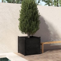 Vidaxl Garden Planter Black 27.6X27.6X27.6 Solid Wood Pine