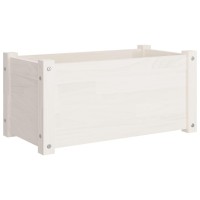 Vidaxl Garden Planter White 23.6X12.2X12.2 Solid Wood Pine