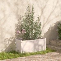 Vidaxl Garden Planter White 39.4X19.7X19.7 Solid Wood Pine