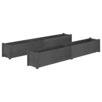 vidaXL Garden Planters 2 pcs Gray 78.7