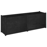 Vidaxl Garden Planter Black 78.7X19.7X27.6 Solid Wood Pine