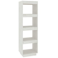 Vidaxl Book Cabinet/Room Divider White 15.7X13.8X53.1 Solid Wood Pine