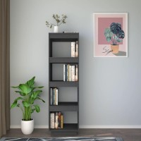 Vidaxl Book Cabinet/Room Divider Gray 15.7X13.8X53.1 Solid Wood Pine