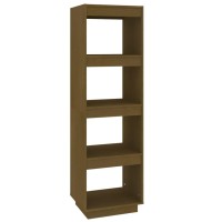 Vidaxl Book Cabinet/Room Divider Honey Brown 15.7X13.8X53.1 Solid Wood Pine