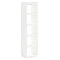 Vidaxl Book Cabinet/Room Divider White 15.7X13.8X65.7 Solid Wood Pine