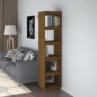 Vidaxl Book Cabinet/Room Divider Honey Brown 15.7X13.8X65.7 Solid Wood Pine