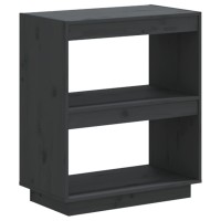 Vidaxl Book Cabinet Gray 23.6X13.8X28 Solid Wood Pine