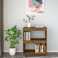 Vidaxl Book Cabinet Honey Brown 23.6X13.8X28 Solid Wood Pine