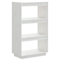 Vidaxl Book Cabinet/Room Divider White 23.6X13.8X40.6 Solid Wood Pine