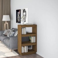 Vidaxl Book Cabinet/Room Divider Honey Brown 23.6X13.8X40.6 Solid Wood Pine