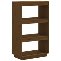 Vidaxl Book Cabinet/Room Divider Honey Brown 23.6X13.8X40.6 Solid Wood Pine
