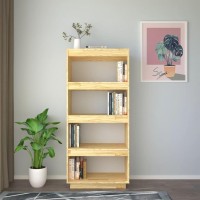 Vidaxl Book Cabinet/Room Divider 23.6X13.8X53.1 Solid Wood Pine