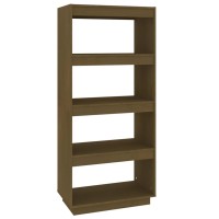 Vidaxl Book Cabinet/Room Divider Honey Brown 23.6X13.8X53.1 Solid Wood Pine