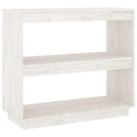 Vidaxl Book Cabinet White 31.5X13.8X28 Solid Wood Pine