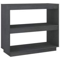 Vidaxl Book Cabinet Gray 31.5X13.8X28 Solid Wood Pine