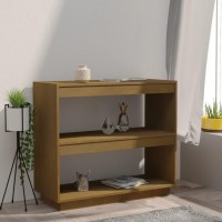 Vidaxl Book Cabinet Honey Brown 31.5X13.8X28 Solid Wood Pine