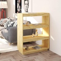 Vidaxl Book Cabinet/Room Divider 31.5X13.8X40.6 Solid Wood Pine