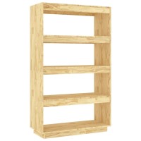 Vidaxl Book Cabinet/Room Divider 31.5X13.8X53.1 Solid Wood Pine