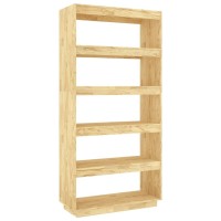 Vidaxl Book Cabinet/Room Divider 31.5X13.8X65.7 Solid Wood Pine